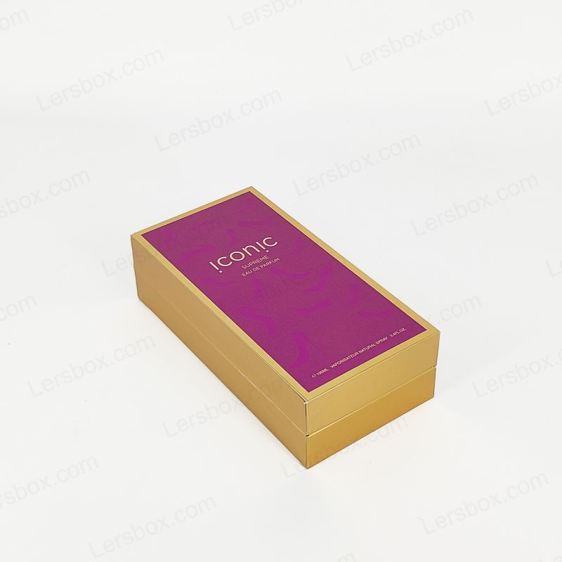 Kotak parfum Foil Emas Elegan dengan Baki Eva dan Desain Kaku Handcraft HP014