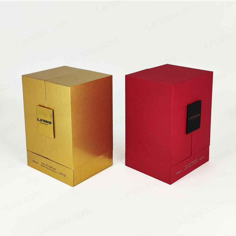 Kotak parfum canggih dengan foil emas khusus dan sisipan EVA, tutup dan desain dasar HP016