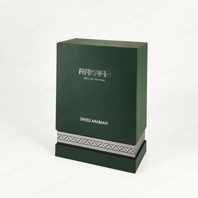 Kemasan parfum foil emas eksklusif dengan baki EVA dan struktur kaku HP024