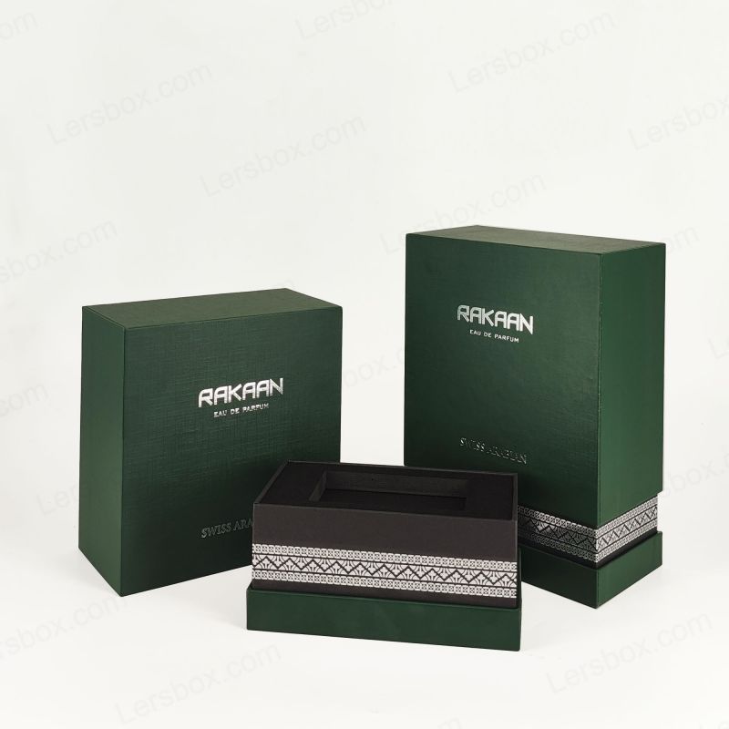 Kemasan parfum foil emas eksklusif dengan baki EVA dan struktur kaku HP024
