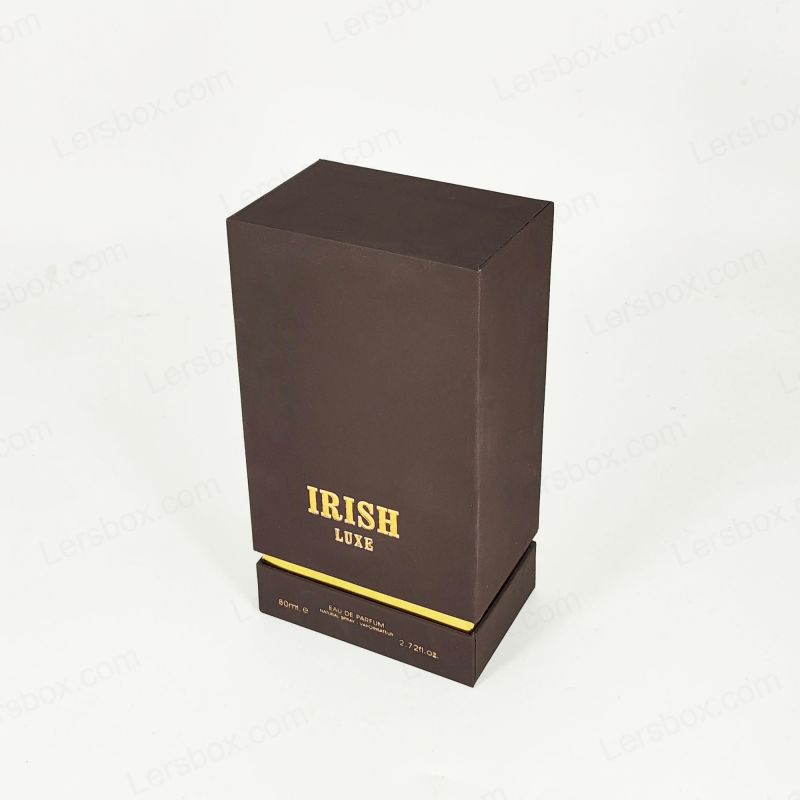 Kotak parfum canggih dengan foil emas khusus dan busa eva untuk tampilan wewangian yang aman HP028