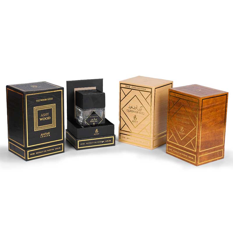 Kotak parfum yang terbuat dari kertas gandum kayu imitasi